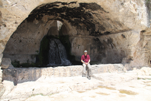 Cave Used as Prison Cell with Waterfall